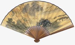 折页扇子中国古典元素素材