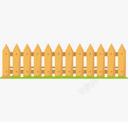 卡通围栏卡通手绘围栏木板高清图片