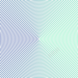 蓝绿渐变线条圆圈素材
