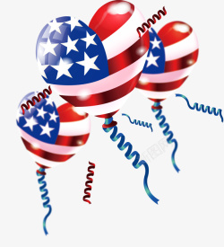美国爱心精美的爱心美国国旗气球高清图片