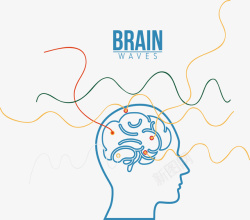 人类大脑研究人类大脑的发散思维矢量图高清图片