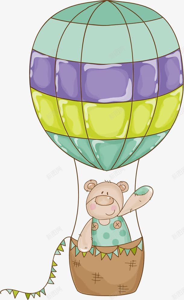 卡通小熊png免抠素材_88icon https://88icon.com 动物 卡通 彩绘 抓气球的熊 泰迪熊 热气球 熊