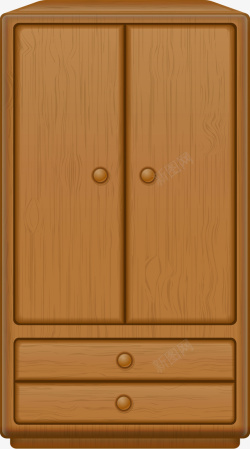 实木衣柜定制褐色卡通实木衣柜高清图片