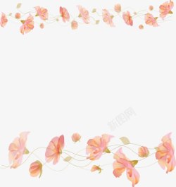 花藤框架粉色花朵框架高清图片
