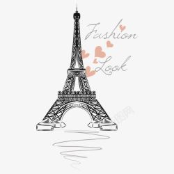 手绘巴黎铁塔手机壳手绘艾菲尔铁塔装饰高清图片