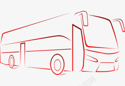 自动驾驶巴士图标创意公共汽车线条图标高清图片