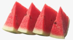 四块切开的红瓤西瓜高清图片