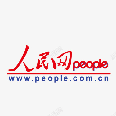 文案排版红色人民网logo标识图标图标