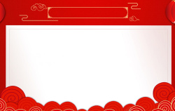 公告边框公告板通知说明红色喜庆新年类边框高清图片