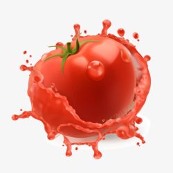 茄汁红色鲜榨番茄汁矢量图高清图片