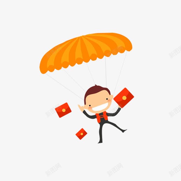 卡通人物png免抠素材_88icon https://88icon.com 300像素图 卡通男孩 大图免抠 红包 降落伞 高清免抠