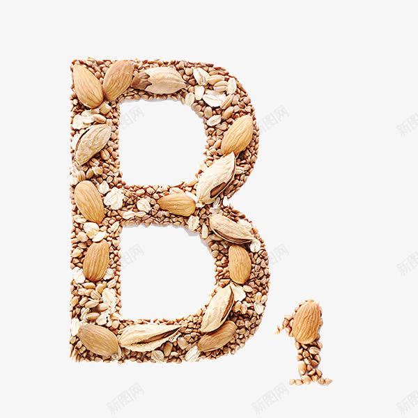 干果字母B创意png免抠素材_88icon https://88icon.com 创意 字母 字母B 干果 艺术字 英文字母 设计 食物