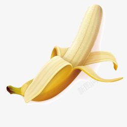 剥开的香蕉素材
