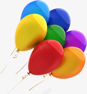 七种颜色气球光滑png免抠素材_88icon https://88icon.com 光滑 气球 颜色