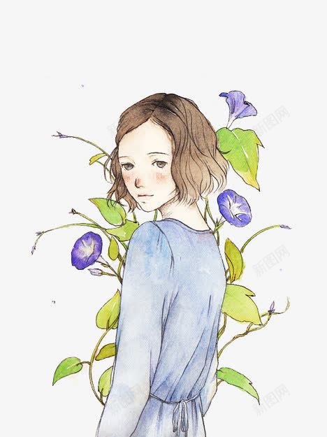 少女系唯美手绘插画png免抠素材_88icon https://88icon.com 优雅 可爱的女孩 天真活泼女孩 女孩 小清新 少女风 手绘 插画 水彩 活力 漫画 童话 青春