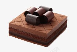 长条西点蛋糕五重巧克力幻想蛋糕高清图片