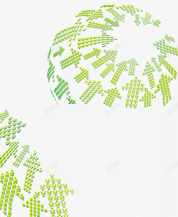 绿色箭头组成的地球psd免抠素材_88icon https://88icon.com 互联网 互联网大数据 创意 地球 箭头 组成的地球 绿色 网络 网络时代