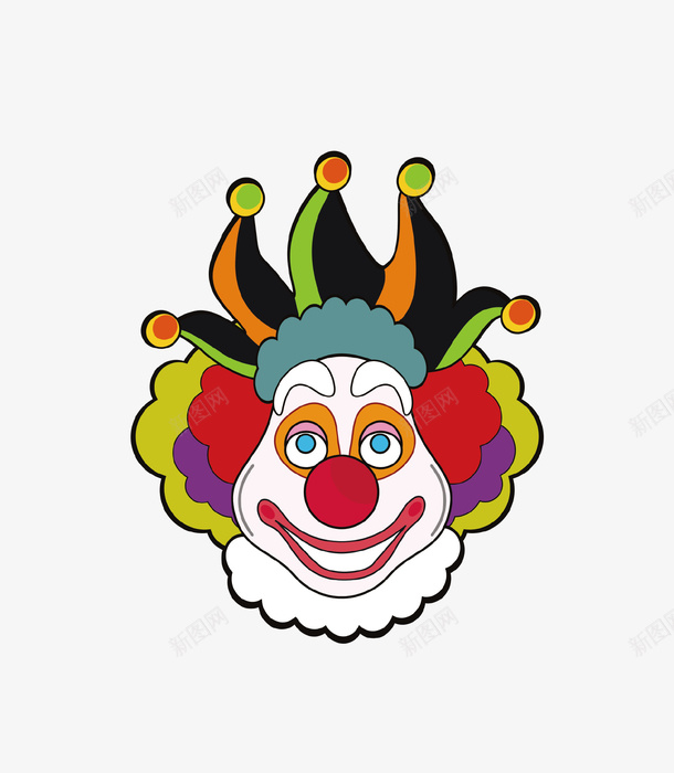 卡通手绘愚人节小丑插画png免抠素材_88icon https://88icon.com 卡通手绘 头像 小丑 愚人节 插画 滑稽 节日 表情