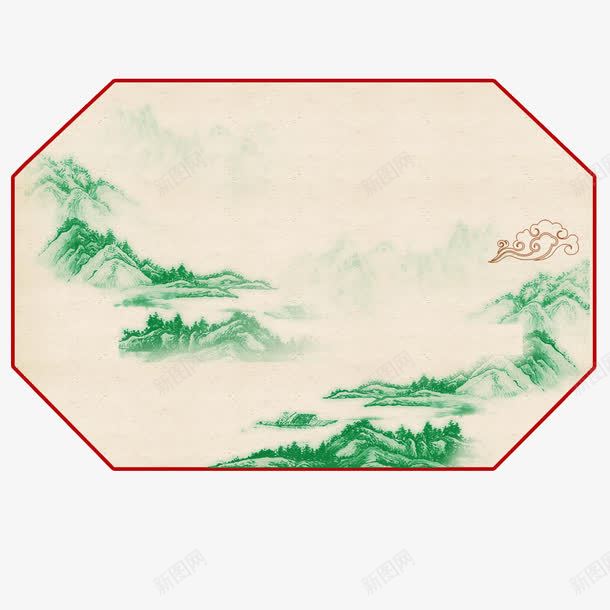 中国风水墨山水画图png免抠素材_88icon https://88icon.com 中国风 卷轴 山水画 水墨画 青山