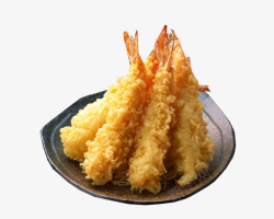 日式料理背景美味炸虾天妇罗高清图片