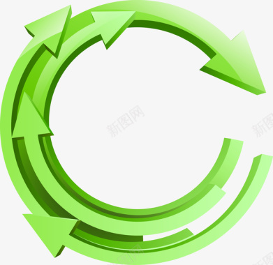 logo企业标志绿色可回收再利用logo矢量图图标图标
