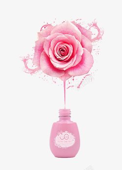 指甲油海报设计指甲油海报粉色玫瑰高清图片