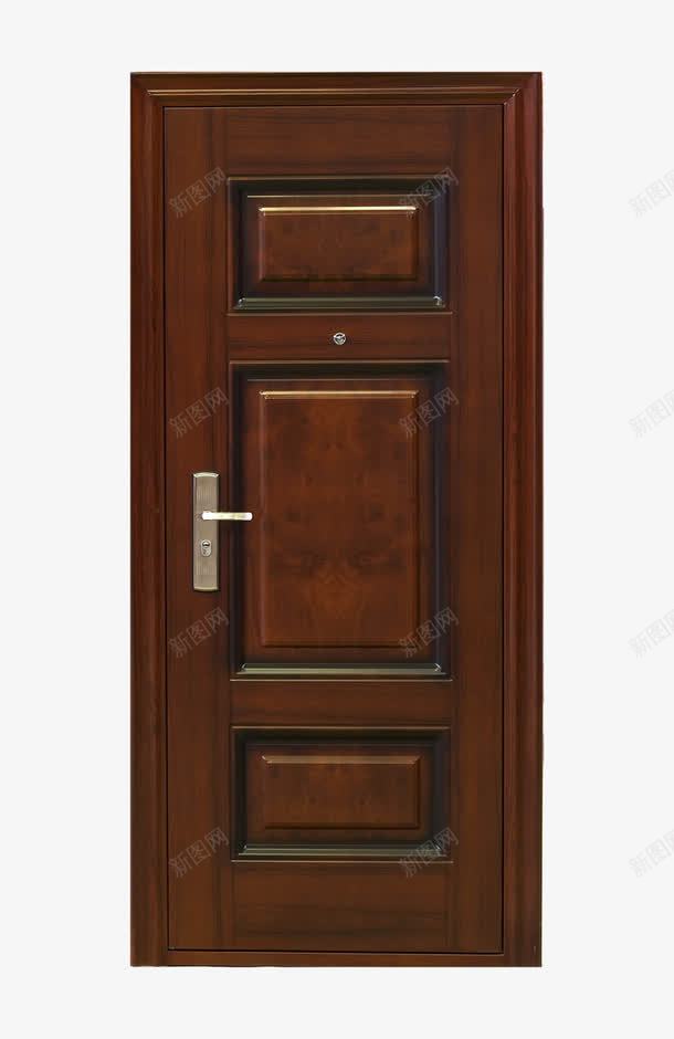 棕色铁艺入户门png免抠素材_88icon https://88icon.com 入户门 家居装饰 铁门 铜门 门 防盗门