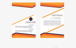 橘色边框商务手册矢量图素材