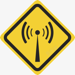 警告信号信号塔三角形黄色警告牌实物高清图片