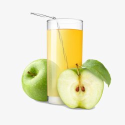 苹果饮品青苹果果汁高清图片