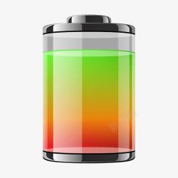 各种彩色电池彩色渐变手绘电池图标高清图片