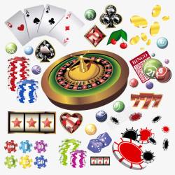 扑克牌赌钱元素合集高清图片