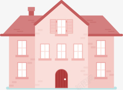 温暖幸福粉色的小房子高清图片