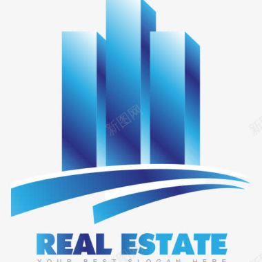 房地产倒计时个性房地产公司logo图标图标