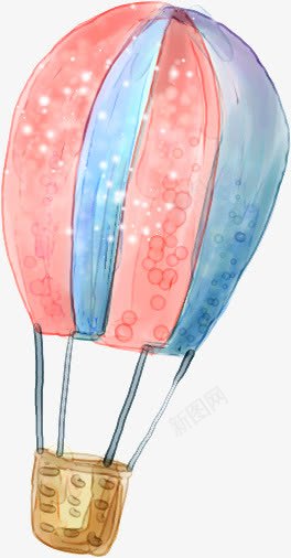 手绘彩色分层创意热气球png免抠素材_88icon https://88icon.com 分层 创意 彩色 热气球