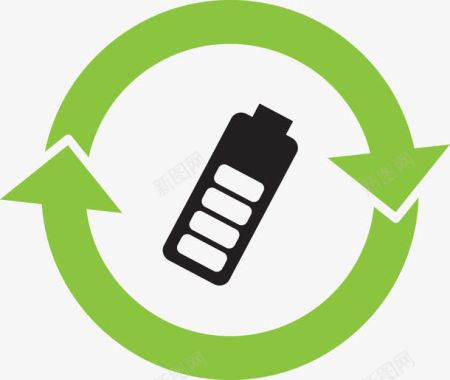 绿色电池低能耗电池图标图标