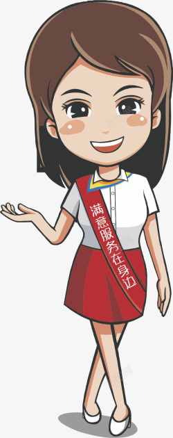 推销美女矢量图素材