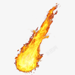 火形状燃烧的火焰黄色火焰特效透明高清图片