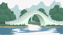 桥面扁平化桥建筑图图标高清图片