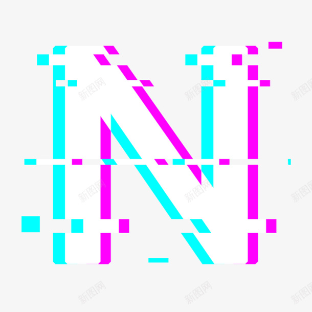 抖音风格英文字母Npng免抠素材_88icon https://88icon.com logo 彩色叠加 抖音图标 抖音风格 紫色 英文字母N 英文字母大写N 蓝色 蓝色紫色叠印