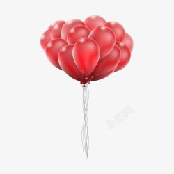 写实红色气球素材