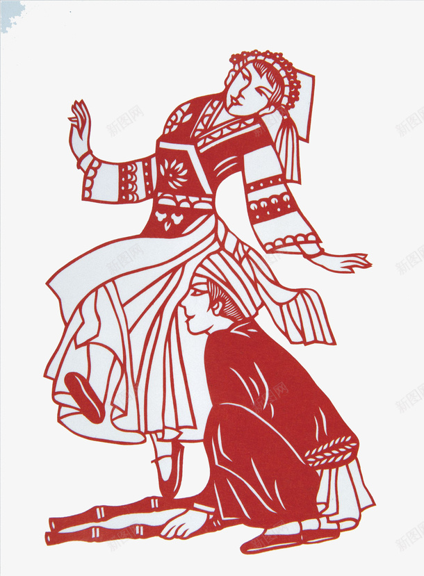 跳舞的人们png免抠素材_88icon https://88icon.com 人物肖像 传统文化 剪纸人物 剪纸艺术 歌唱跳舞 民族人物 民族服饰 民族风 热情奔放 能歌善舞
