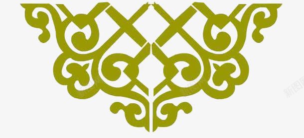 蒙古传统装饰图案png免抠素材_88icon https://88icon.com 绿色 花纹 蒙古 蒙古图案 蒙古花纹 装饰