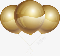 新年派对金色气球素材