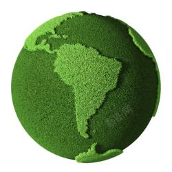 绿地地球3D草地地球高清图片