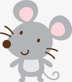 老鼠宝宝可爱的卡通灰色老鼠高清图片