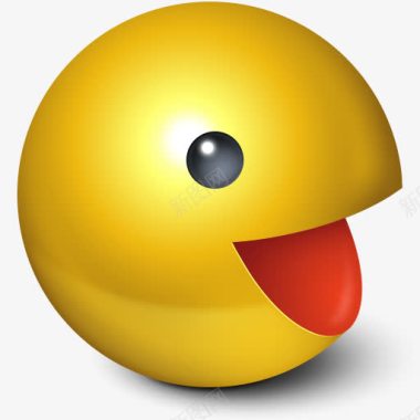可爱的球笑脸黄色的游戏游戏情感图标图标