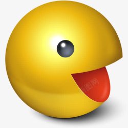 可爱的表情符号可爱的球笑脸黄色的游戏游戏情感图标高清图片
