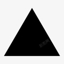 默认形状三角形等边黑色默认图标高清图片
