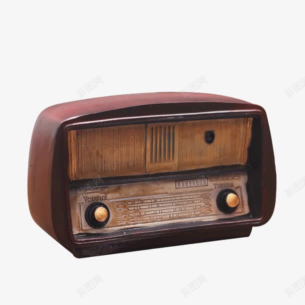 杂货创意复古收音机摆件家居装png免抠素材_88icon https://88icon.com 乡村 创意 复古 美式 高档